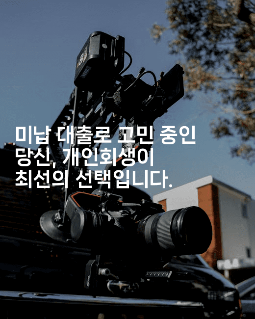 미납 대출로 고민 중인 당신, 개인회생이 최선의 선택입니다.