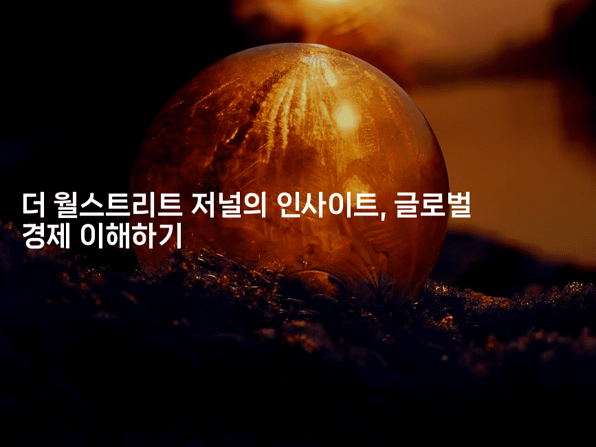 더 월스트리트 저널의 인사이트, 글로벌 경제 이해하기2-에코리아