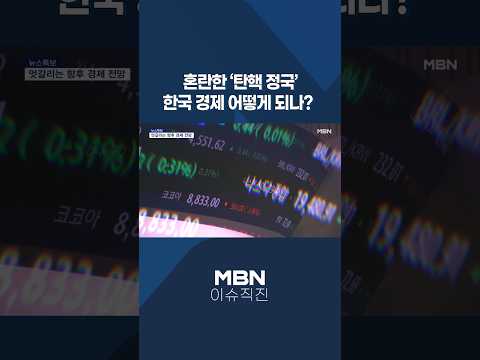 [이슈 직진] 혼란한 '탄핵 정국'...한국 경제 어떻게 되나? #shorts #뉴스센터 | MBN 241208 방송